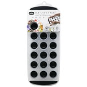 Wholesale - Edge 2pk Silicone Ice Cube Tray Standard Round Black C/P 12, UPC: 190131121498